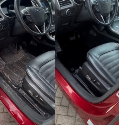 Before and after of a interior clean